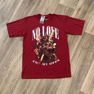 Million Dolla Motive Tee with Skull and Roses Graphic